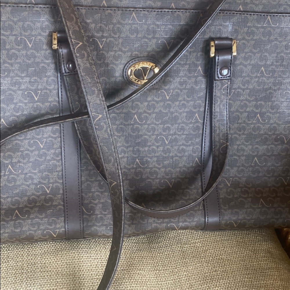 Elegant Brown Designer Tote/Briefcase Bag